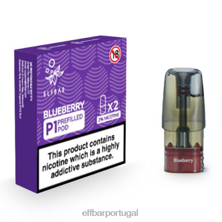 6FN06144 elfbar mate 500 p1 cápsulas pré-cheias - 20 mg (2 embalagens) mirtilo cigarros eletrônicos